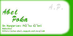 abel poka business card